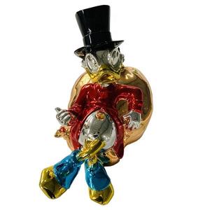 Vente chaude À La Mode Intérieur Résine Décor Galvanoplastie Alec <span class=keywords><strong>Monopoly</strong></span> Scrooge Mcduck Statue Canard Résine Art Et Artisanat - Product Image 5