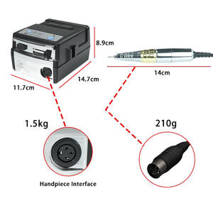 Micromotore Originale Giapponese OEM con Protezione da Sovraccarico, 28000 RPM, Manipolo Metallico Lucido G5, Serie G5, Macchina per Unghie ad Alte Prestazioni - Product Image 2