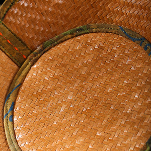 Chinese Style Handmade <b>Bamboo</b> Woven Fruit Plate Round Living Room Home Food Storage Tray - Product Image 4