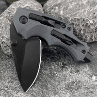 Couteau multifonctionnel Tanto le plus vendu avec manche G10 - Outil EDC d'extérieur haute dureté avec tournevis et ouvre-bouteille