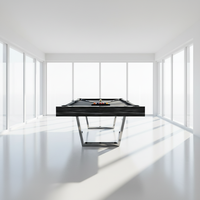 Table de billard 8 boules de haute qualité, personnalisable, avec pieds en bois de frêne importé des États-Unis, poches en cuir, tailles variées, plateau en ardoise et acier inoxydable