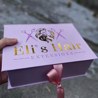 Boîtes cadeaux rigides violettes haut de gamme personnalisées pour montres, avec logo doré en relief, pour emballages cadeaux de festival