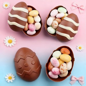 Moule à gâteau en silicone personnalisé à 6 cavités en forme d'œuf de Pâques pour les fêtes et la préparation de chocolats - Product Image 3