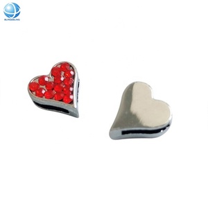 Breloques chinoises en métal strass, accessoires pour chaussures, forme de cœur, panda, bijoux décoratifs, 1 pièce - Product Image 3