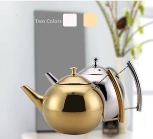 <span class=keywords><strong>Teiera</strong></span> Linglong con smalto in acciaio <span class=keywords><strong>inox</strong></span> argento/oro stoviglie resistente al calore <span class=keywords><strong>teiera</strong></span> fiore con filtro per il tè acqua caffè - Product Image 2