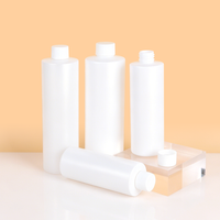 Botol Plastik HDPE Silinder Putih dengan Tutup Sekrup, Wadah Kosmetik Kosong untuk Kemasan Cair, Logo Kustom Tersedia