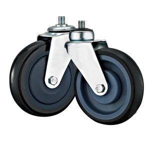 4 ''5'' Supermarkt Einkaufs wagen PU/TPR Trolley Räder Rollen Aufzug Rollen Schwenkbare Handwagen Räder für Einkaufs zentrum - Product Image 4