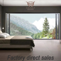 Ventana Abatible de Alta Resistencia de Aleación de Aluminio con Microventilación Moderna, Aislamiento Acústico y Doble Vidrio Templado para Dormitorio o Villa