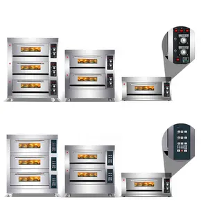 Pengontrol Digital Oven Pemanggang 3 Tingkat 6 Nampan, Oven Industri Roti Bakar Oven IT-GO-GD-36