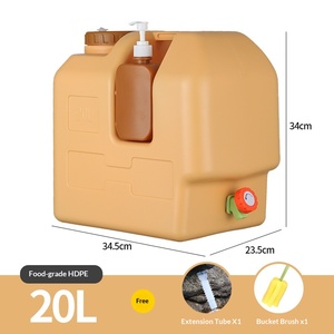 Sac et seau <span class=keywords><strong>de</strong></span> stockage d'eau en PE pour cuisine <span class=keywords><strong>de</strong></span> camping en plein air, robinet monté sur voiture, portable, léger, étanche, forme rectangulaire - Product Image 2