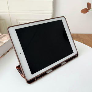 Échiquier Texture support 3 plis pour <span class=keywords><strong>iPad</strong></span> <span class=keywords><strong>5</strong></span> 6 7 8 9 10e génération étui Air Pro 2024 MINI 3 4 Pro 11 12.9 13 pouces housse en cuir - Product Image 4