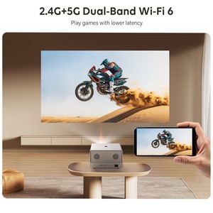 โปรเ<span class=keywords><strong>จ</strong></span>คเตอร์ U1 LED แท้ 4K HDR10 สมาร์ท ปรับเทียบอัตโนมัติ 800 ลูเมนส์ ดีไซน์ออปติคอลแบบปิดผนึก รองรับการเชื่อมต่อไร้สาย สำหรับโฮมซีเนม่าและเกมปาร์ตี้ - Product Image 3