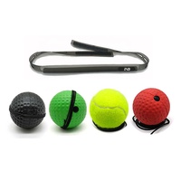 Ballon de boxe réflexe en mousse PU avec bandeau en silicone, corde élastique réglable, équipement d'entraînement doux et personnalisable pour débutants