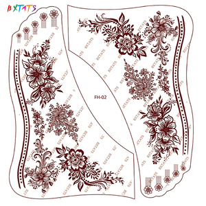 Nouveaux Motifs Tatouages Éphémères Indiens en Dentelle Étanche Pieds Henné <span class=keywords><strong>Mandala</strong></span> Fleur Marron Rouge Cou-de-Pied Fournitures de <span class=keywords><strong>Tatouage</strong></span> par Transfert d'Eau - Product Image 4