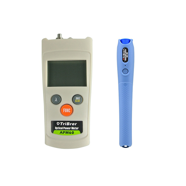 For APM60 Handheld Optical Power Meter 10mW Visual Fault Locator 0.01dB Resolution 0.2dB Accuracy AA Battery Powered