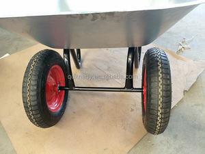 इस्पात निर्माण डबल व्हीलबैरो 130 किलोग्राम भार क्षमता के साथ स्टील निर्माण डबल व्हीलबैरो - Product Image 4