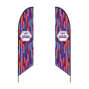 Outdoor Advertising Promotional Custom Beach Feather Flag Flying Banner Custom Logo Beach Flag