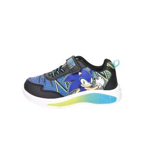 Baskets Sonic pour enfants, bleu et noir, fermeture Velcro, chaussures épaisses - Product Image 1