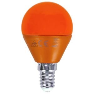 Bombilla LED G45 4W E14 Naranja, bajo consumo, larga duración, ideal para iluminación cálida y decoración. - Product Image 1