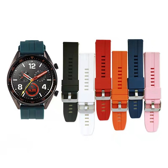 20mm 22mm Quick Release Rubber Silicone Smart Watch Band Watch Strap for huawei GT/GT2