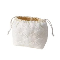 Pochette à cordon en polyester grande capacité, très vendue, style Ins, portable, pour le rangement de cosmétiques et de maquillage en voyage