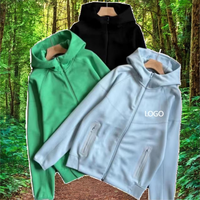 Setelan Santai Pria Musim Dingin 100% Katun Solid Bernapas Ramah Lingkungan Berbahan Fleece dengan Kerah Berhias Berlian Imitasi untuk Olahraga