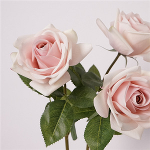 Nueva Llegada, Rosa Carola Artificial de Tacto Real, Rosa <span class=keywords><strong>Azul</strong></span> con Sensación Húmeda al Tacto, para Decoración de Mesas de Boda - Product Image 5
