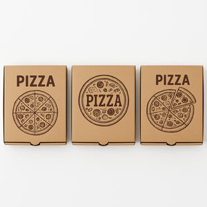KAKA scatola di cartone ondulato per uso alimentare per Pizza e da asporto | Cartone per imballaggio espresso sicuro con Design personalizzato - Product Image 3
