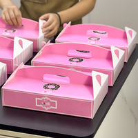 Vente en gros de boîtes à biscuits écologiques personnalisées 6 pièces pour gâteau boulangerie-beignet pain mochi emballage design pour aliments à emporter