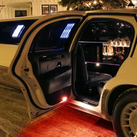 Lampu Alarm mobil Sensor magnetik LED Universal, aksesori lampu parkir berkedip strobo peringatan keselamatan pintu Anti tabrakan