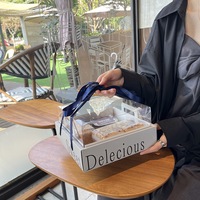 Boîte à gâteau en carton recyclé de haute qualité à prix avantageux avec ruban pour cadeau et présentation