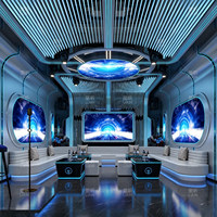 Kaca Cermin Infinity Kustom untuk Dekorasi Dinding Klub Malam, KTV, Bar, Lounge, Dekorasi Klub Modern, Hiasan Dinding Gantung