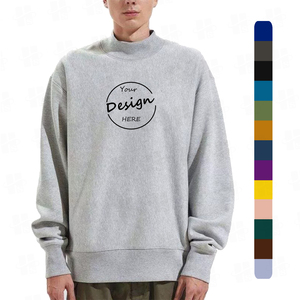 เสื้อสเวตเตอร์คอปกไม่มีลายสำหรับผู้ชายเสื้อสเวตเชิ้ตผ้าฟลีซผ้าฝ้ายโลโก้สั่งได้ตามต้องการ - Product Image 1