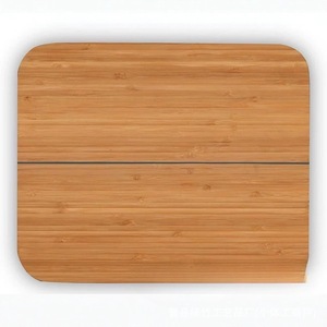Tabla de cortar de bambú rectangular, color madera natural, para cocina, uso doméstico, viajes, camping, tabla para cortar frutas - Product Image 1