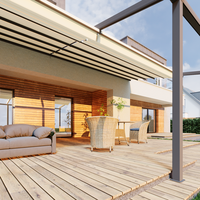 Auvent de toit rétractable mural, pergola de jardin, toit motorisé en PVC, gazebo, auvent, terrasse, balcon, écran
