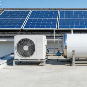 Chauffage domestique, pompe à chaleur air-eau 15 kW et système de panneaux solaires photovoltaïques - Product Image 5