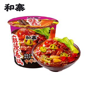 บะหมี่กึ่งสำเร็จรูปรสหมาล่าเผ็ดร้อนแบบแห้ง รสชาติหมาล่าฮอตพอตแท้ บรรจุภัณฑ์แบบ OEM และขายส่งจำนวนมาก - Product Image 3