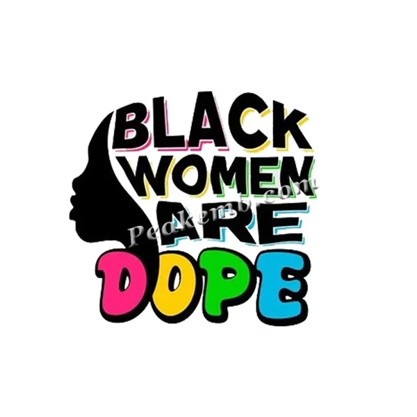 黒人女性の熱転写印刷黒人アフリカのアフロガールの歴史月間ラベル空白のTシャツの熱転写ステッカー