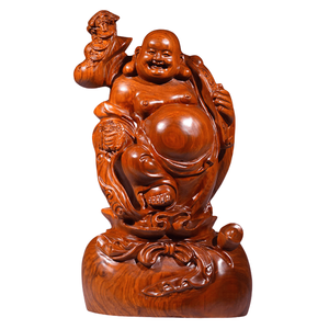 Maitreya Sculpture sur laque Symbolisant Compassion <span class=keywords><strong>Sagesse</strong></span> Tolérance Inclusivité Coexistence harmonieuse Espoir <span class=keywords><strong>Bonheur</strong></span> - Product Image 1