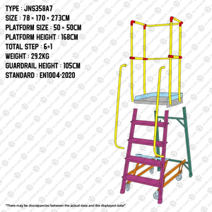 Sự lựa chọn tốt nhất cho người tiêu dùng Philippine nhôm kính thiên văn thang với nền tảng di động và bánh xe để sử dụng nhà-Giao hàng nhanh - Product Image 5