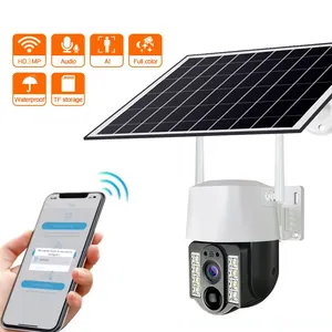 Fabbrica 5MP 3MP WIFI energia solare PTZ V380PRO per esterni senza fili sistema di telecamere di sicurezza WIFI IP CCTV telecamera solare