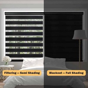Fabricação Blackout elétrico alimentado por bateria dia e noite zebra blinds sem fio Motorized Roller shades <span class=keywords><strong>Window</strong></span> Zebra Blind