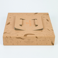 Boîte à pâtisserie en papier kraft recyclable de qualité alimentaire, logo personnalisé imprimé, boîte à gâteau en kraft avec fenêtre transparente pour l'emballage des desserts
