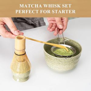 Kit de fabrication de <span class=keywords><strong>Matcha</strong></span> Fouet Bambou Scoop Poudre Starter Tamis Cuillère Thé Outils pour Cadeau <span class=keywords><strong>Matcha</strong></span> Fouet Ensemble pour Débutants - Product Image 2