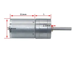 高扭矩25毫米齿轮电机6v 12v 24v 50转/分100转/分150转/分直流齿轮电机25毫米齿轮箱，带电机25ga370