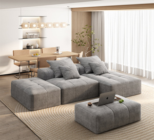 <span class=keywords><strong>Canapé</strong></span> modulable sans structure avec ottoman, chaise longue, accoudoirs, tissu chenille, coussins souples, <span class=keywords><strong>canapé</strong></span> compressible, combinaison DIY - Product Image 2