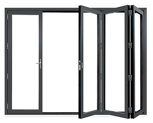 ประตูบานเลื่อนแบบพับได้ประตูบานเลื่อนกระจกไวนิล upvc ดีไซน์ภายนอกลานบ้านอพาร์ทเมนต์โรงแรมแบบทันสมัย - Product Image 1