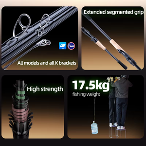 Canne à pêche en carbone FISHINGFANS ORCA H XH XXH, poids de lancer 18-60g, puissante pour brochet, carpe, bar, action XF, pêche au gros gibier - Product Image 3