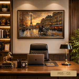 Peinture à l'huile de paysage européen directement de l'usine, toile de luxe pour décoration murale, service OEM ODM Vietnam PR5-3 - Product Image 2