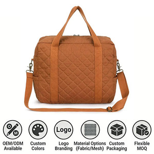 <span class=keywords><strong>Sac</strong></span> à langer portable OEM/ODM avec fermeture éclair, multi-compartiments, pour maman, avec bandoulière amovible - Product Image 1